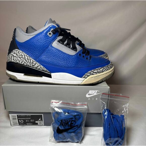 Size 10 - Nike Air Jordan 3 Retro Varsity Royal Men\'s Shoes Ships Now main image 6